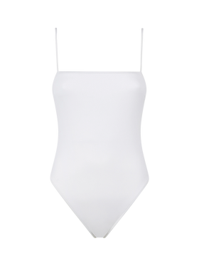 Costume intero da donna a costine bianco