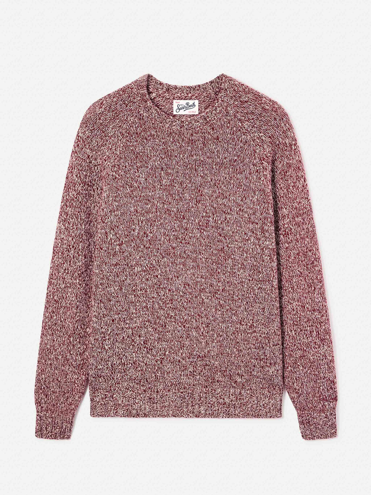 Jersey de cuello redondo Red Blunt de lana con punto mouliné 