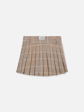 Beiger Blay-Flanellrock mit Tartanmuster 
