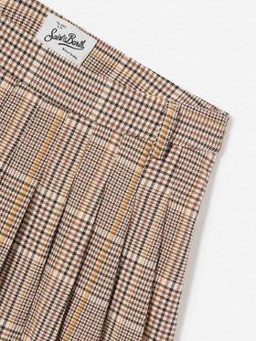 Beiger Blay-Flanellrock mit Tartanmuster 