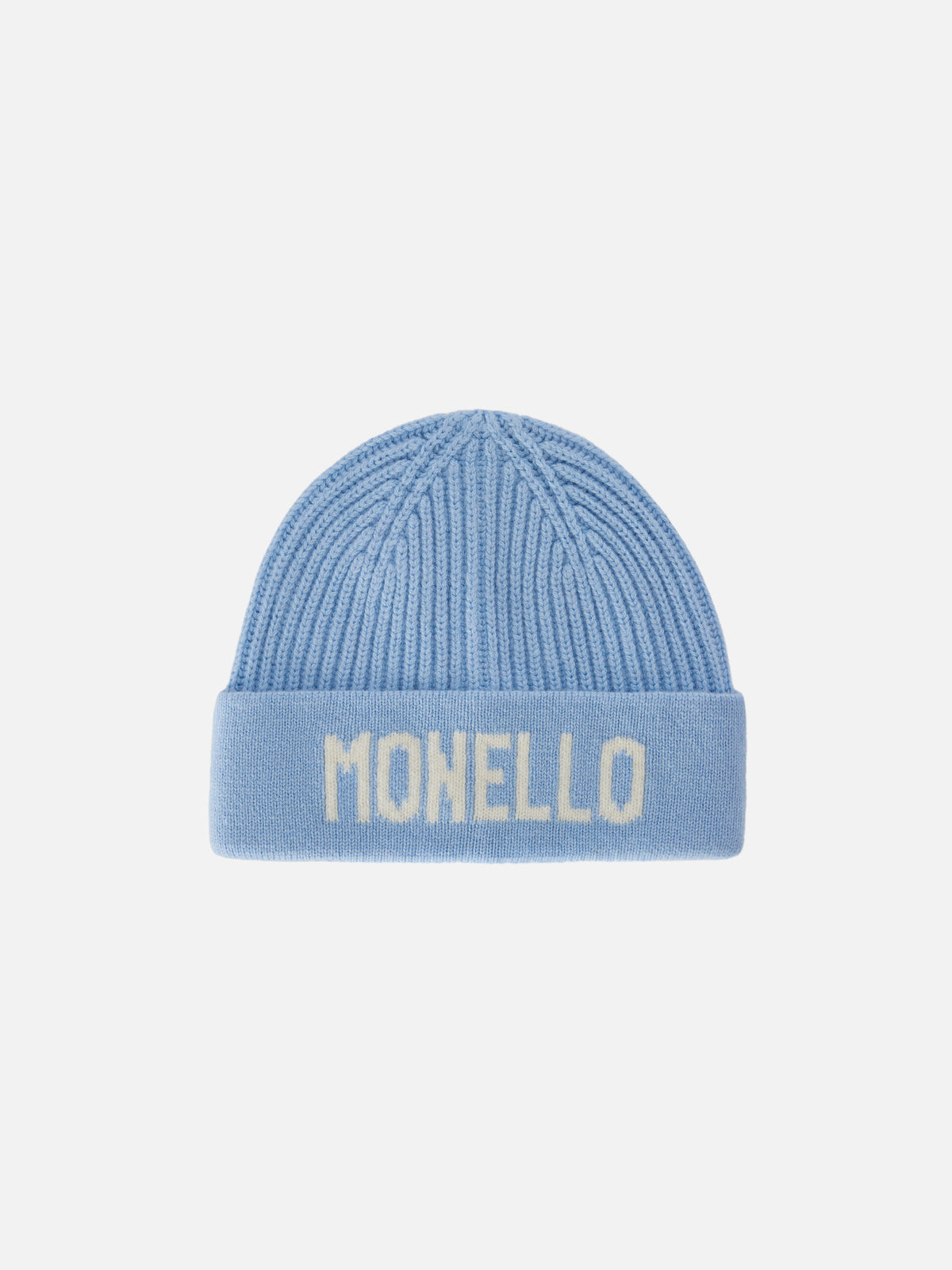 Berretto Benjie azzurro con lettering Monello