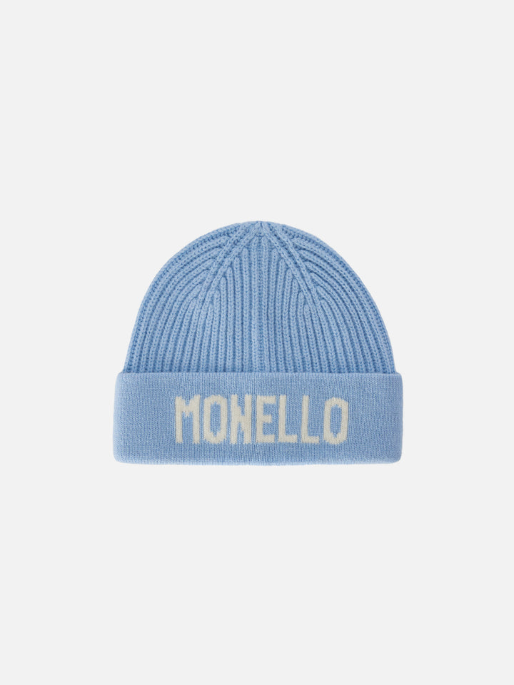Bonnet Benjie Light blue avec lettrage Monello 