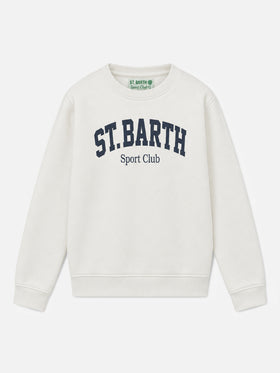 White Bobby sweatshirt with St. Barth Sport Club logo