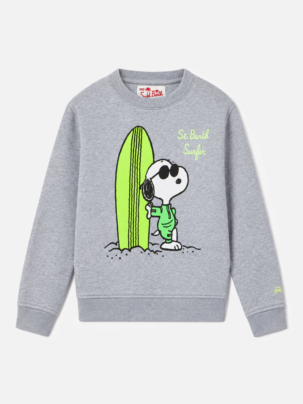 Grey melange Bobby sweatshirt with Snoopy print | Special edition