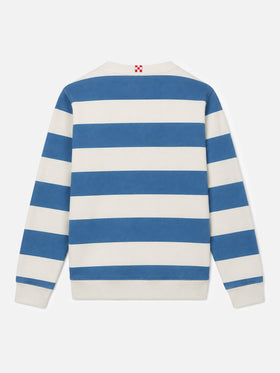 Sweat-shirt rayé pour enfant Bobby avec broderie St. Barth 