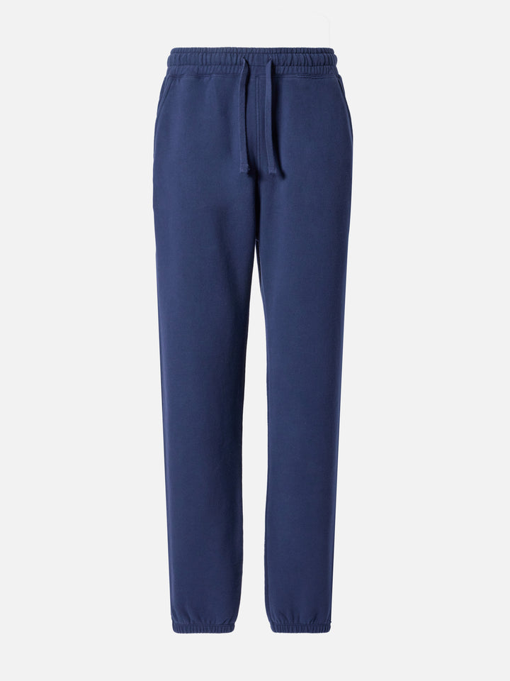 Pantaloni sportivi in cotone blu navy