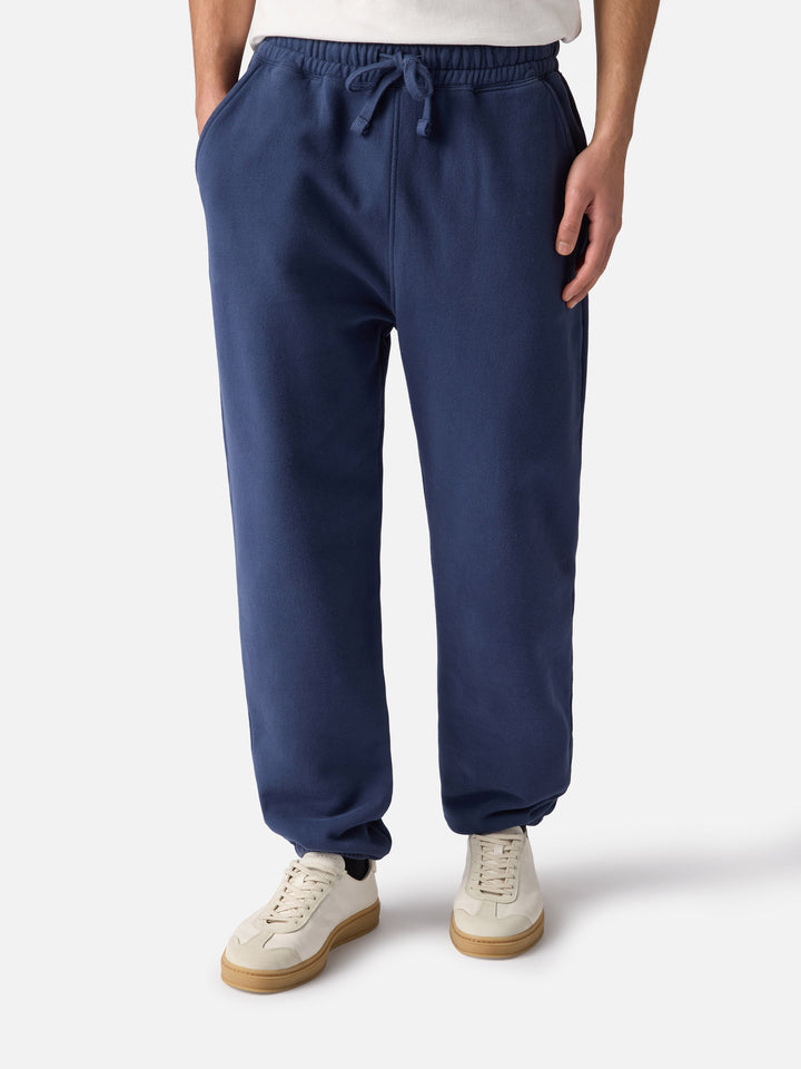 Pantaloni sportivi in cotone blu navy