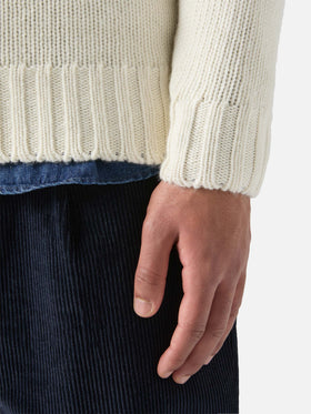 Girocollo Bombardino bianco con jacquard Summer Dreamers