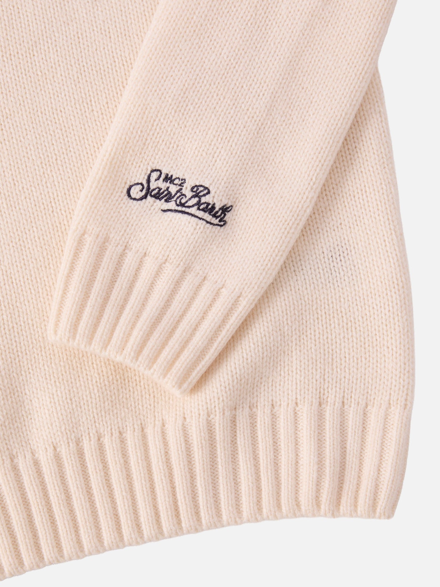 Sweater Bombardino Jr in cashmere blend with St. Moritz patch | ST. MORITZ TOP OF THE WORLD SPECIAL EDITION