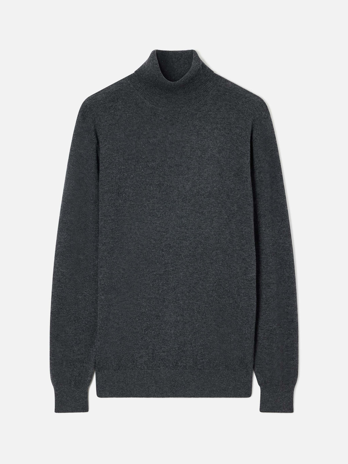 Grauer Rollkragenpullover aus Bond Merinowolle und Kaschmirmischung 
