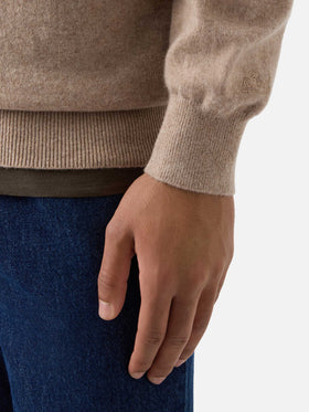 Rollkragenpullover Bond aus kamelfarbenem Kaschmir 