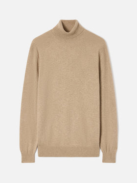 Collo alto Bond in cashmere cammello