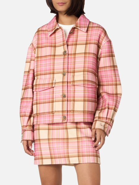 新品Wool Shirts Jacket ピンク38 UID_BONNI00100268G-STBW-JACKET