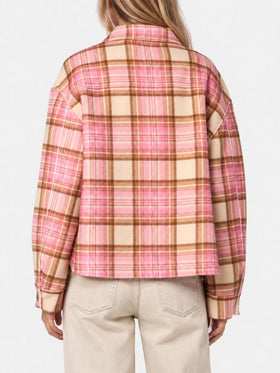 Giacca Bonnibell in tessuto effetto lana tartan rosa