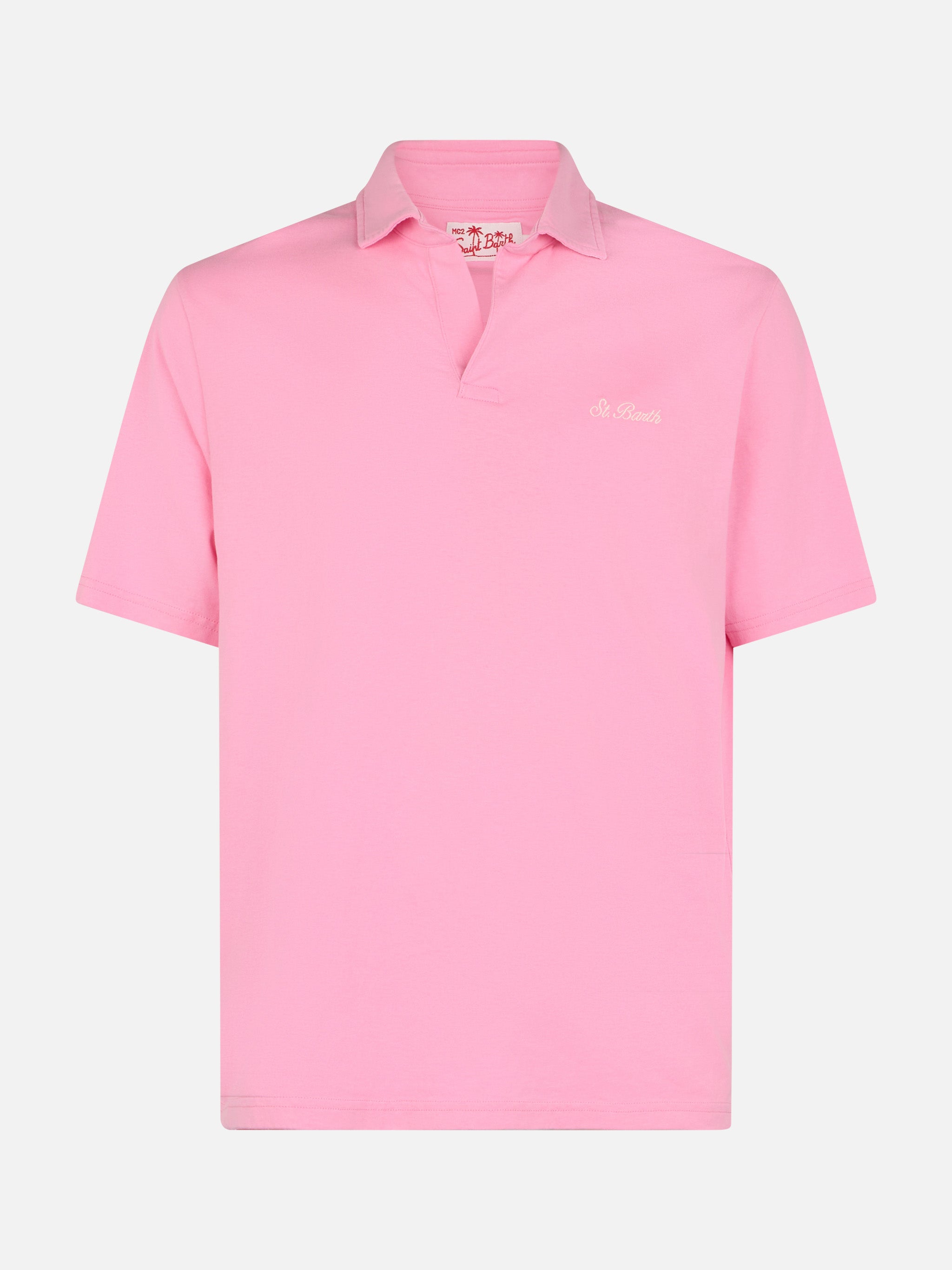 ポロシャツ MC2 SAINT BARTH Brighton cotton polo shirt Man pink cotton jersey polo shirt Brighton – MC2 Saint Barth
