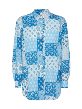 Baumwollhemd Brigitte mit Blumenprint