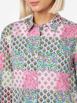 Damen Baumwollshirt Brigitte mit Blumenprint