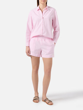 Camicia Brigitte in seersucker a righe rosa