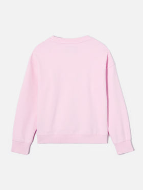 Briony Crewneck Sweatshirt in pink with terry-effect logo