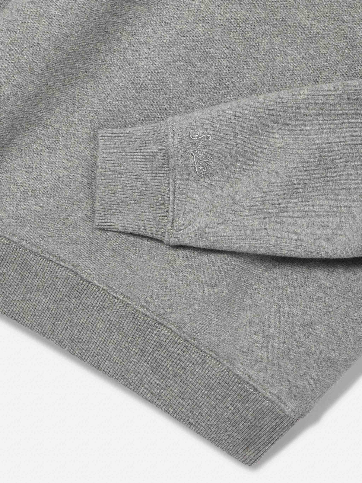 Felpa Briony grigia in misto cotone con stampa flock Birichina