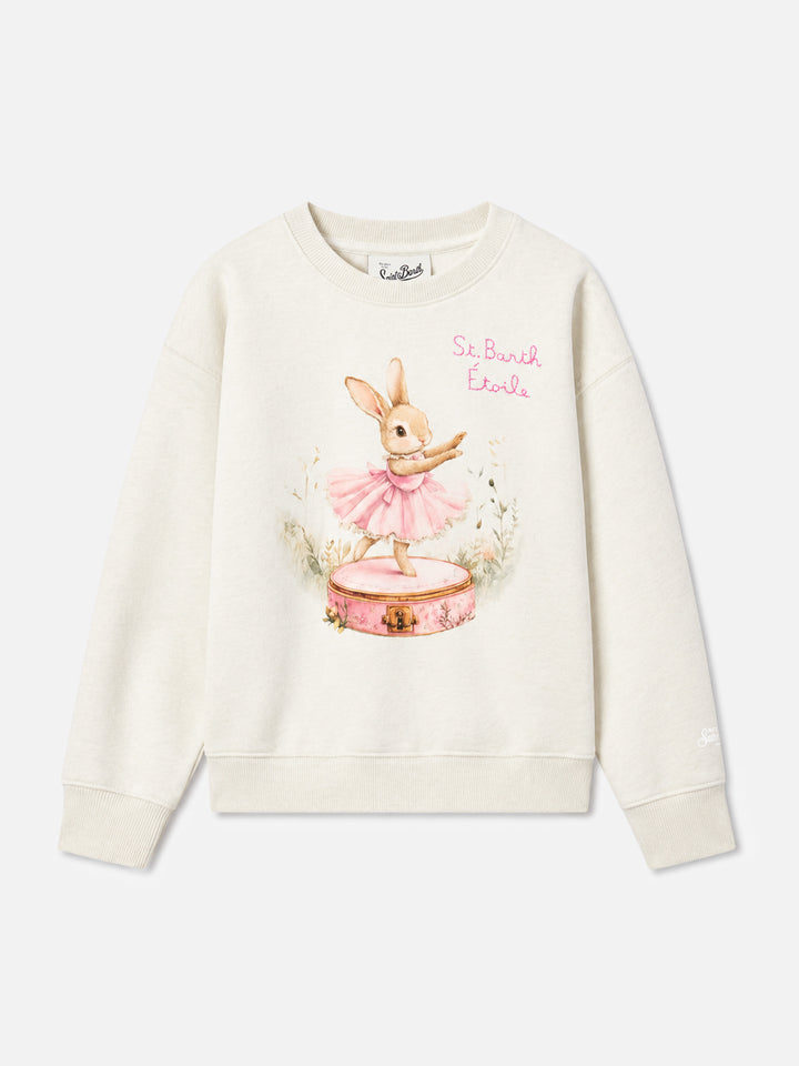 Sweat-shirt Briony à col rond avec imprimé lapin 