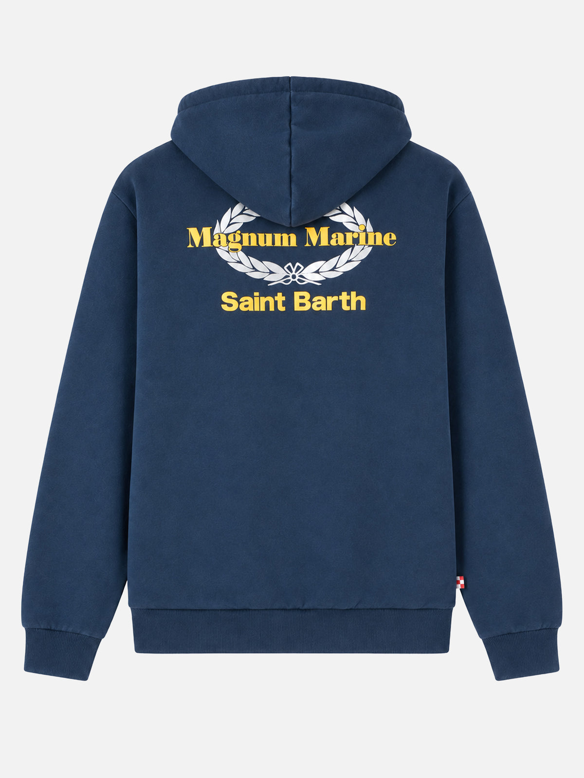 Sweat à capuche en coton bleu avec broderie Magnum Marine Saint Barth | MAGNUM MARINE SPECIAL EDITION 