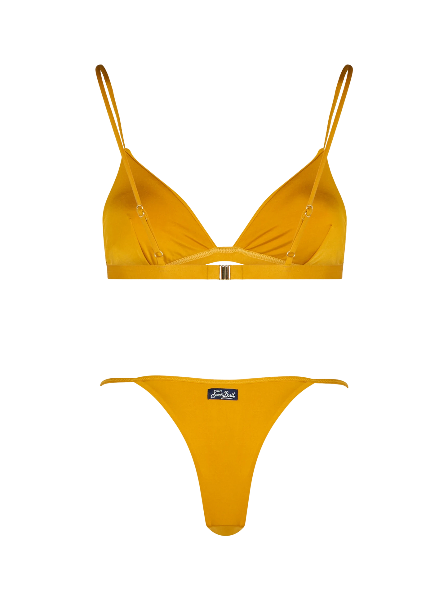 Ockergelber Triangel-Bikini für Damen von Brooke Jodene