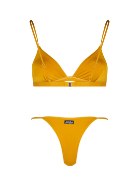 Ockergelber Triangel-Bikini für Damen von Brooke Jodene