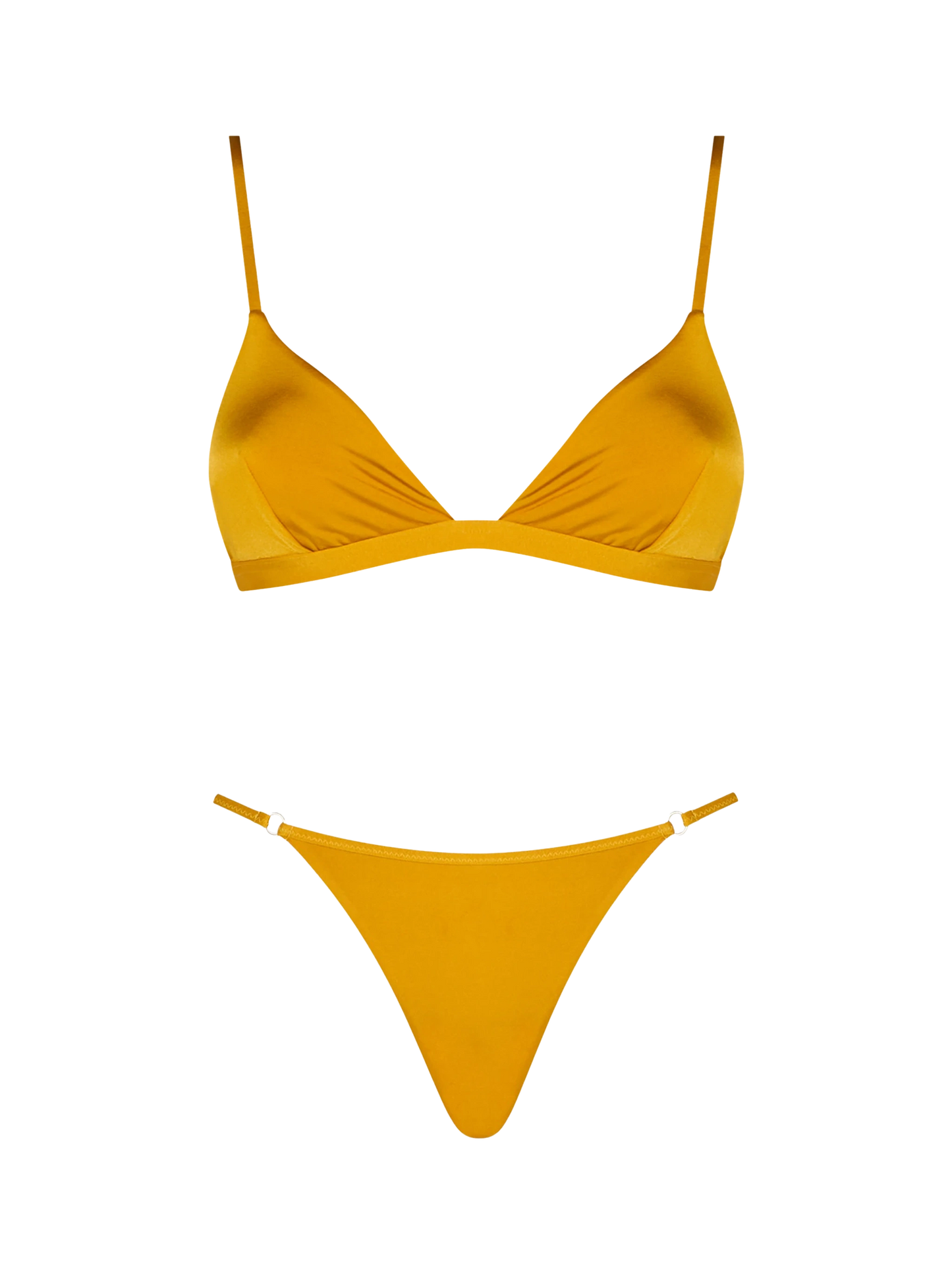 Ockergelber Triangel-Bikini für Damen von Brooke Jodene