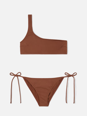 Breezy bikini in solid brown