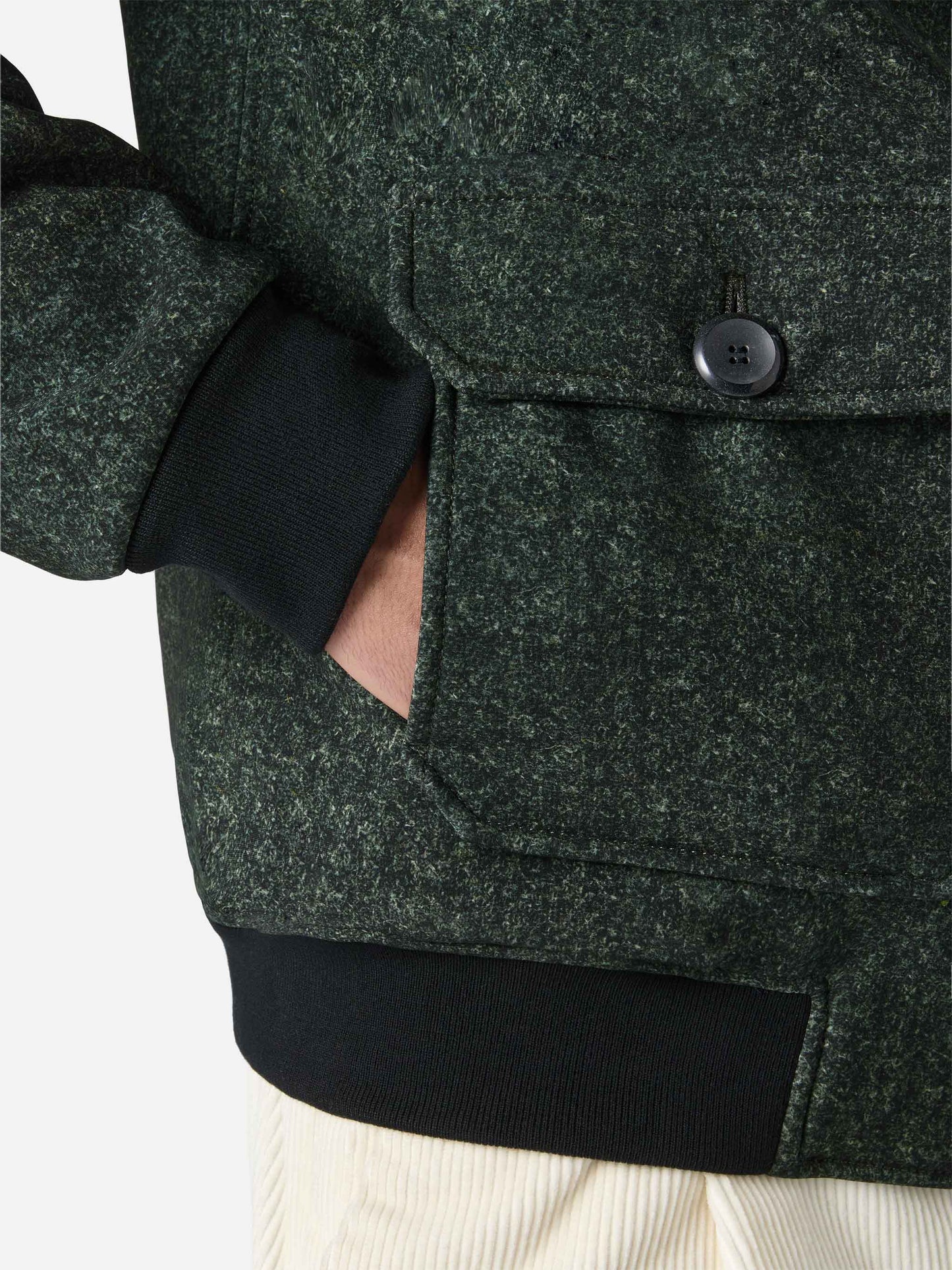 Giacca termica Byron con stampa effetto lana grigio melange