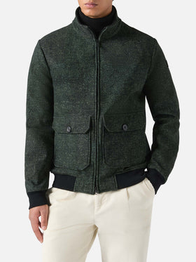 Giacca termica Byron con stampa effetto lana grigio melange