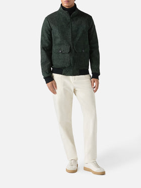 Giacca termica Byron con stampa effetto lana grigio melange