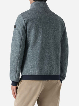 Thermojacke Byron mit melange-blauem Wollmuster