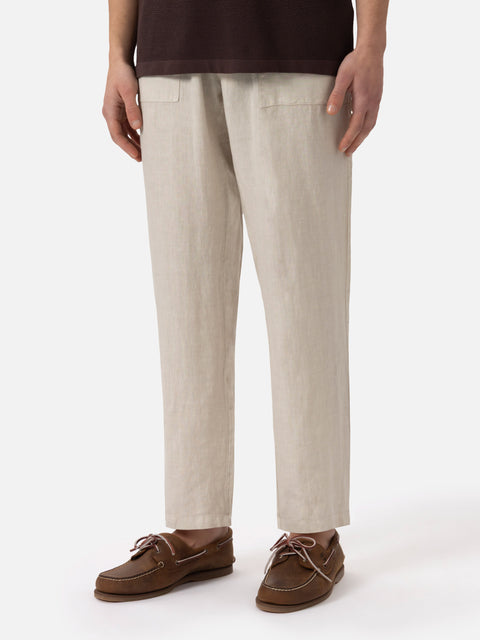 Off-white linen pants Calais with drawstring - MC2 Saint Barth