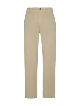 Beige Baumwollhose Calais mit Kordelzug