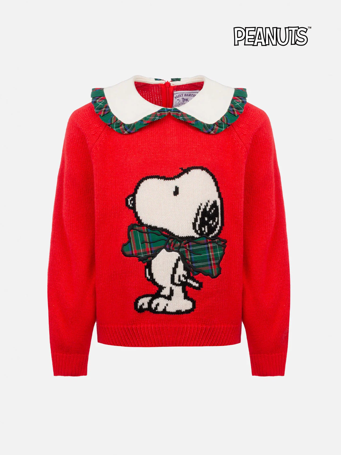 Girl red sweater Calia with Snoopy patch | SNOOPY PEANUTS SPECIAL EDITION