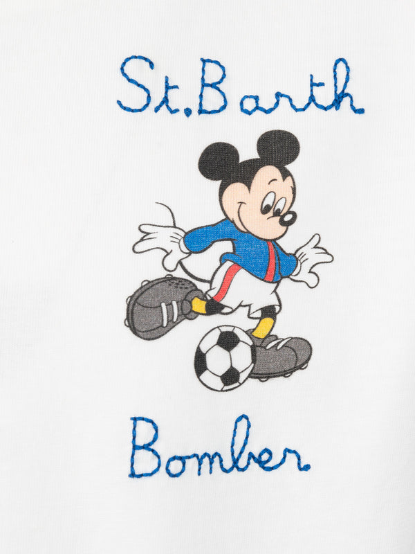 T-shirt da bambino in cotone pesante con stampa Cameron Mickey e ricamo St. Barth Bomber | EDIZIONE SPECIALE DISNEY