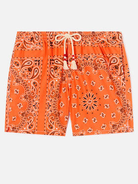 Short de bain bandana orange Caprese 