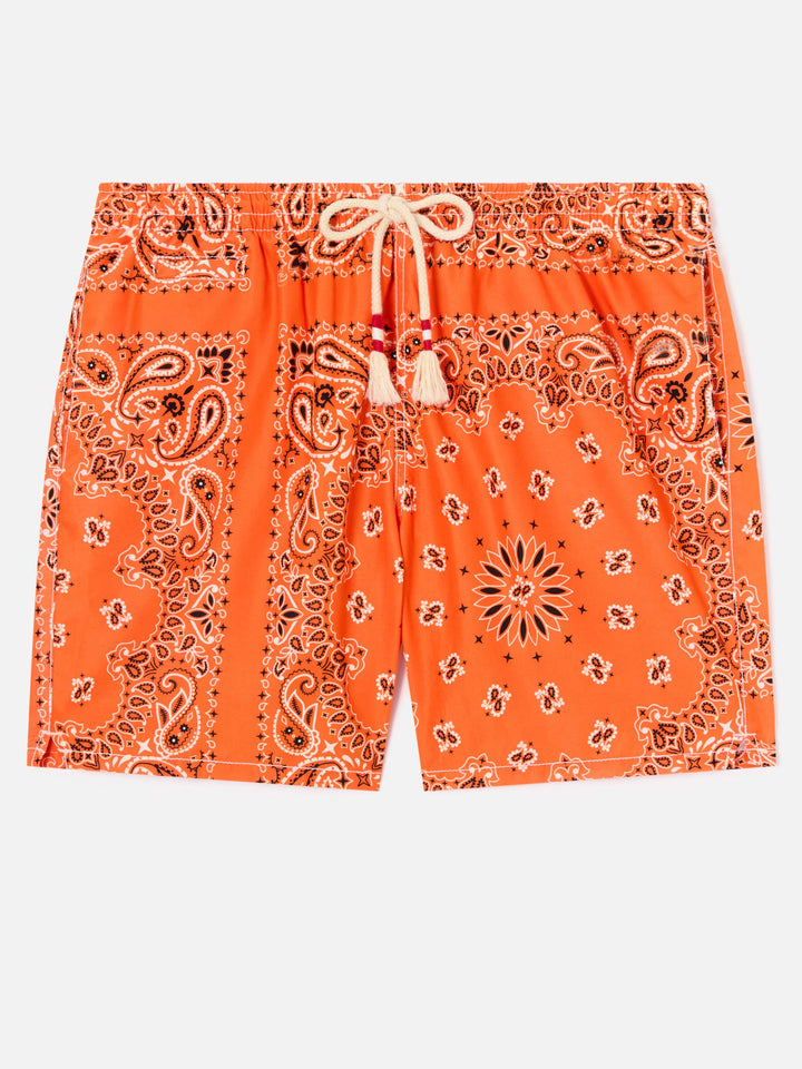 Short de bain bandana orange Caprese 