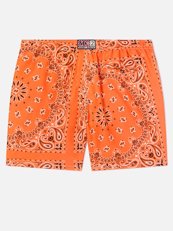 Short de bain bandana orange Caprese 
