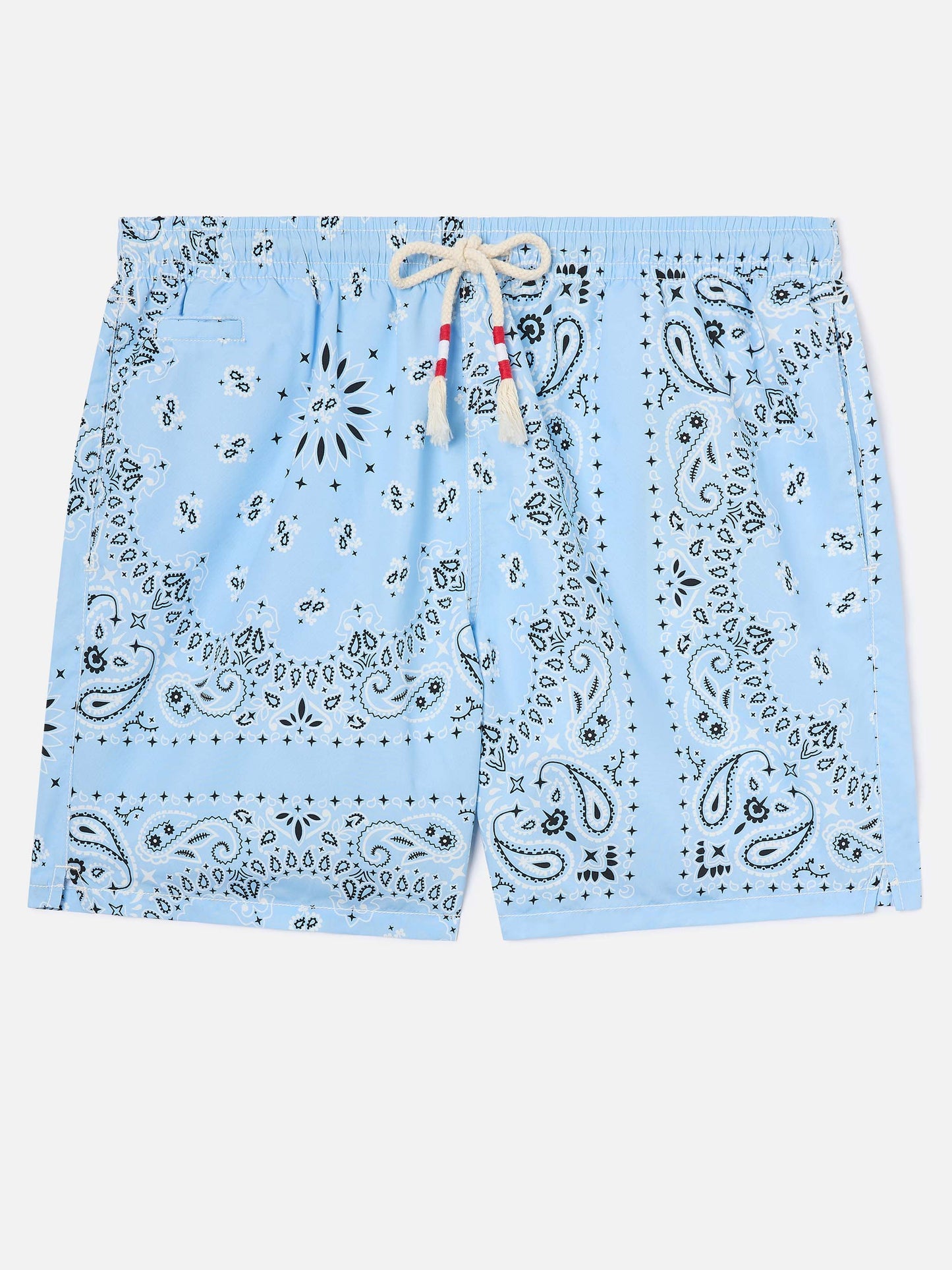 Bañador tipo shorts Caprese con estampado bandana azul claro 