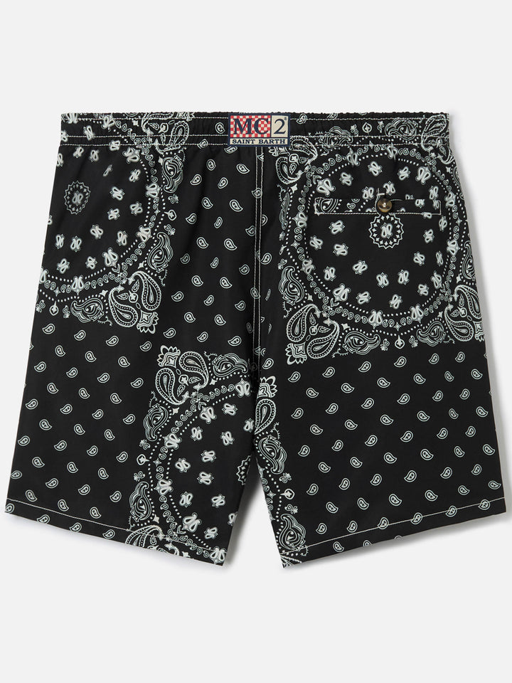 Caprese swim shorts with black bandana print