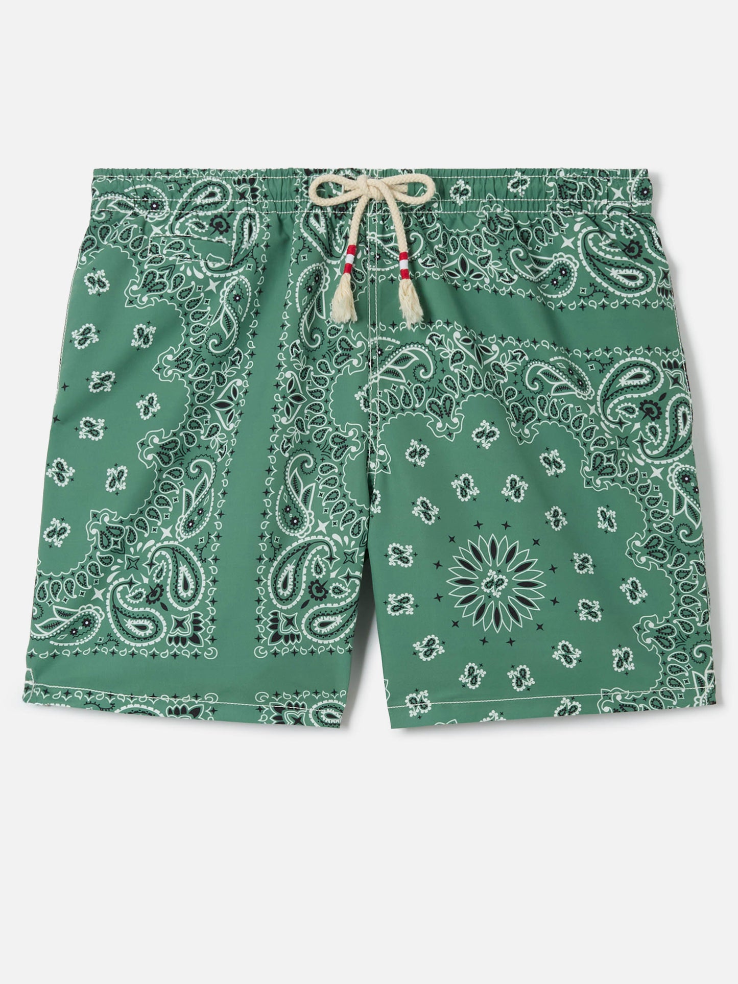 Costume mare Caprese con stampa bandana verde militare