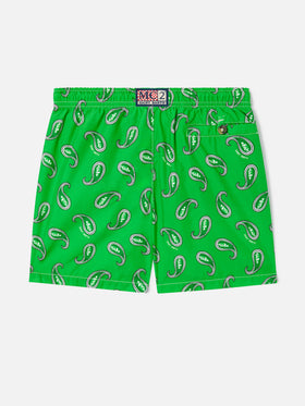 Badeshorts für Jungen mit Paisley-Print 