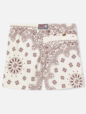 Caprese Jr swim shorts with ivory bandana print