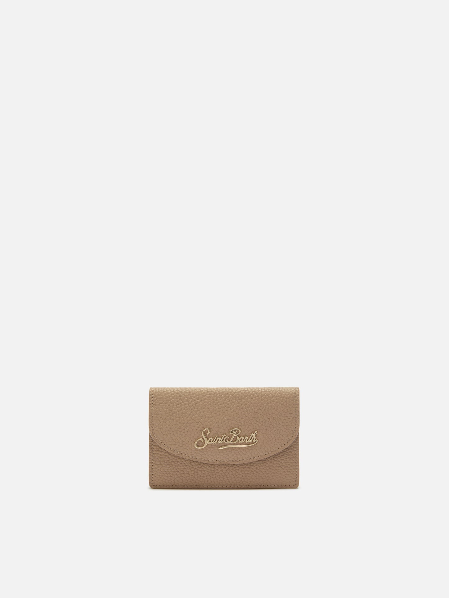 Card Holder in hammered hazelnut leather