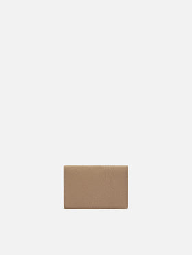 Card Holder in hammered hazelnut leather