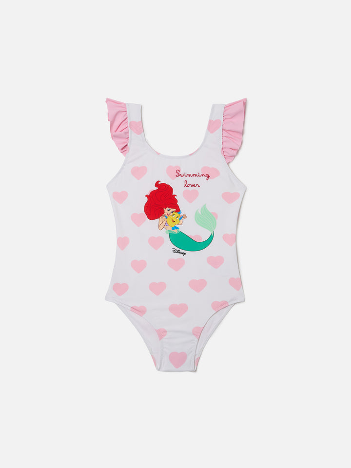 Carol one-piece swimsuit with Ariel and heart print | Special Edition