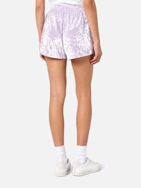 Kurze Chenille-Shorts Cate in Flieder 
